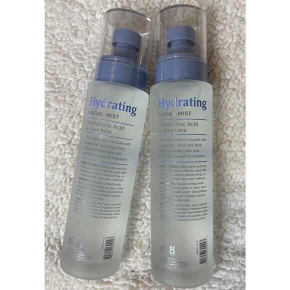 Lot 2 Nature Love Hyaluronic Acid & Aloe Vera Hydrating Facial Mist 6 oz New. - Picture 3 of 4